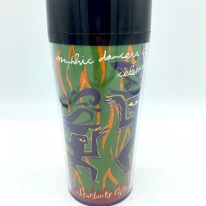 Starbucks Coffee 1997 Tumbler Bean People Mythic Dancers Cup Winter Solstice